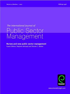 cover image of International Journal of Public Sector Management, Volume 15, Issue 2